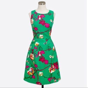 J.Crew Factory Printed pleated Shift Dress